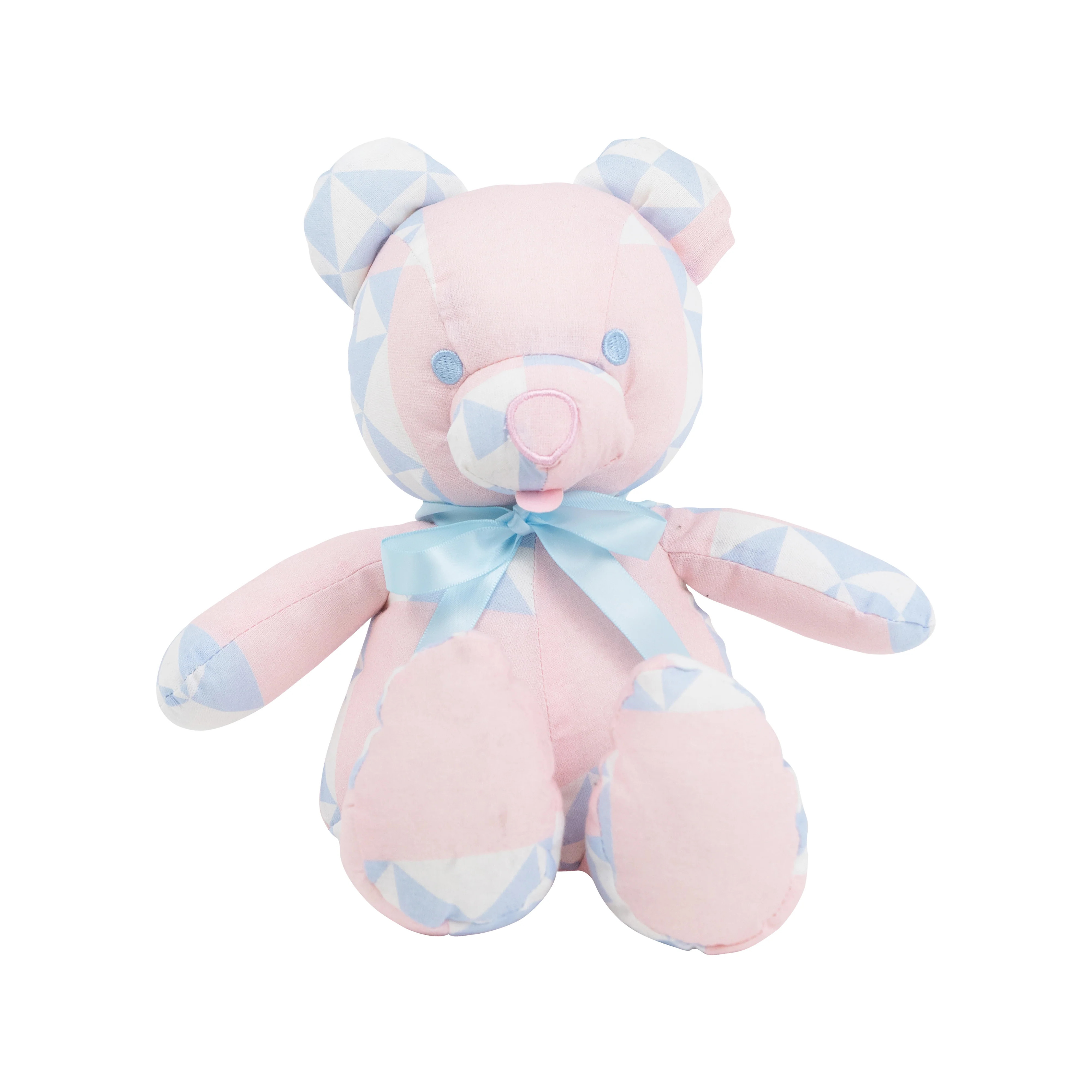 Bradley Bear - Cobble Court Quilt with Beale Street Blue & Palm Beach Pink | The Beaufort Bonnet Company