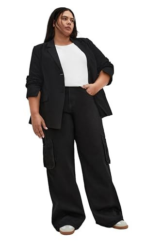 City Chic Women's Plus Size Clarence Cargo Black Pant, 20 | Amazon (US)