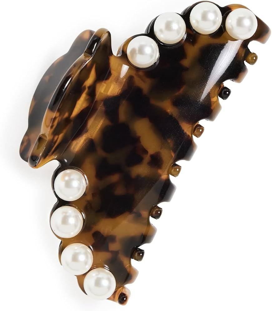 Lele Sadoughi Women's Medium Pearl Claw Clip, Tortoise, One Size | Amazon (US)