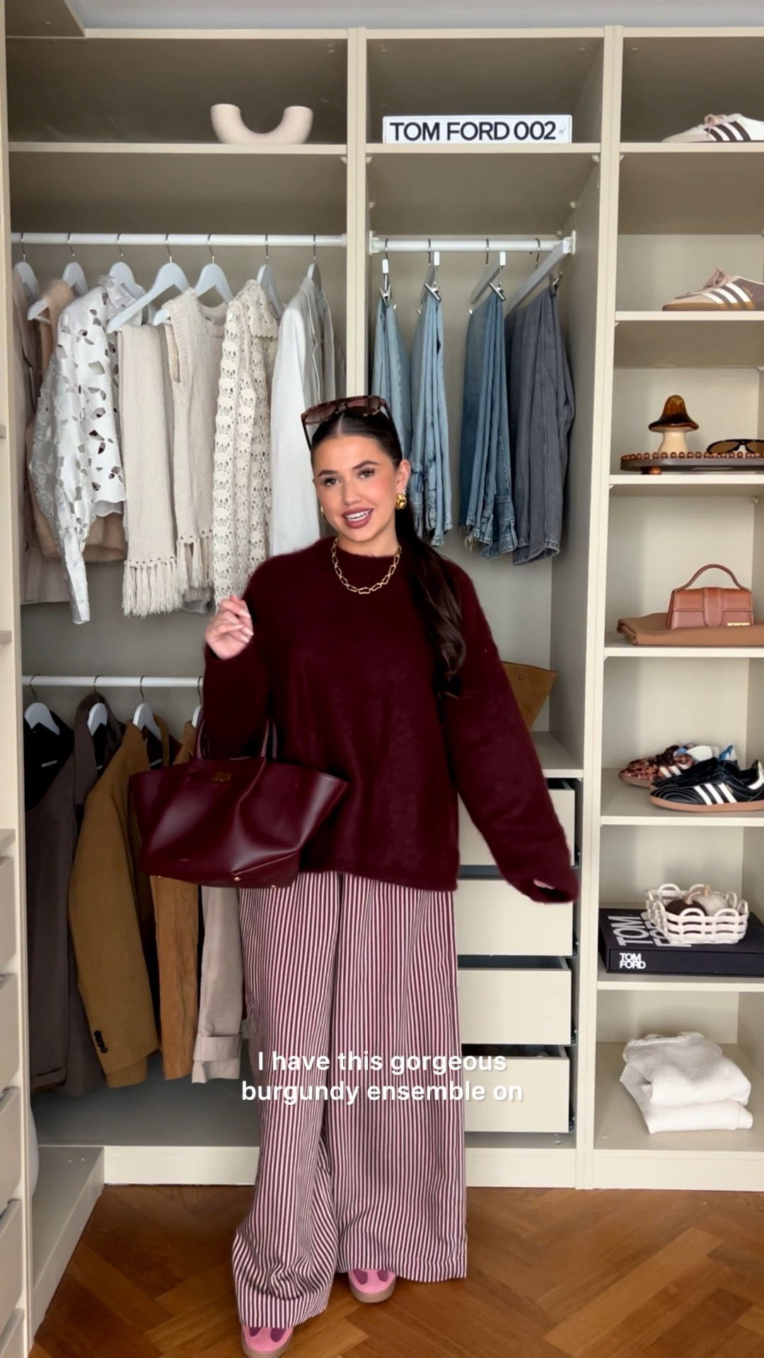 Outfit of the Day 🍇🫶🏼✨ you all loved this burgundy fit on stories so thought it deserved a place on the feed! 
