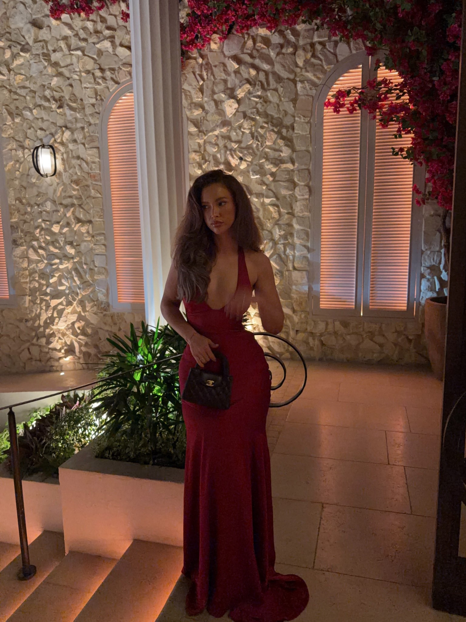 Red dress 💌 backless / neckholder