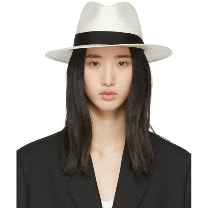 rag and bone White Straw Panama Hat | SSENSE 