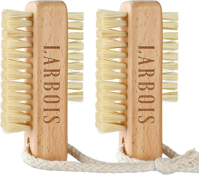 Nail Brush for Cleaning Fingernails, 2Pack Wooden Nail Brushes Fingernail Brush for Cleaning Nail... | Amazon (US)