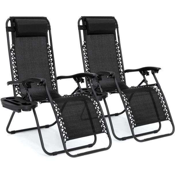 Best Choice Products Set Of 2 Adjustable Zero Gravity Lounge Chair Recliners For Patio, Pool W/ C... | Walmart (US)