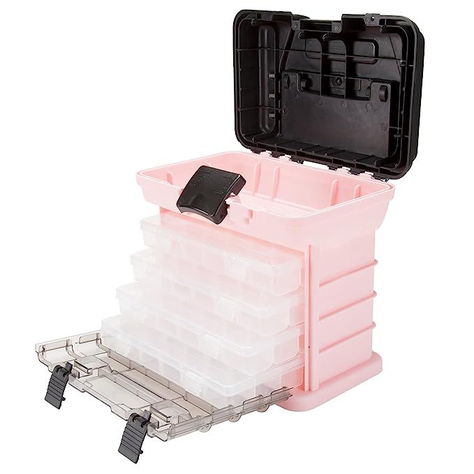 Stalwart 75-STO3183 Parts & Crafts Rack Style Tool Box with 4 Organizers, Pink | Amazon (US)