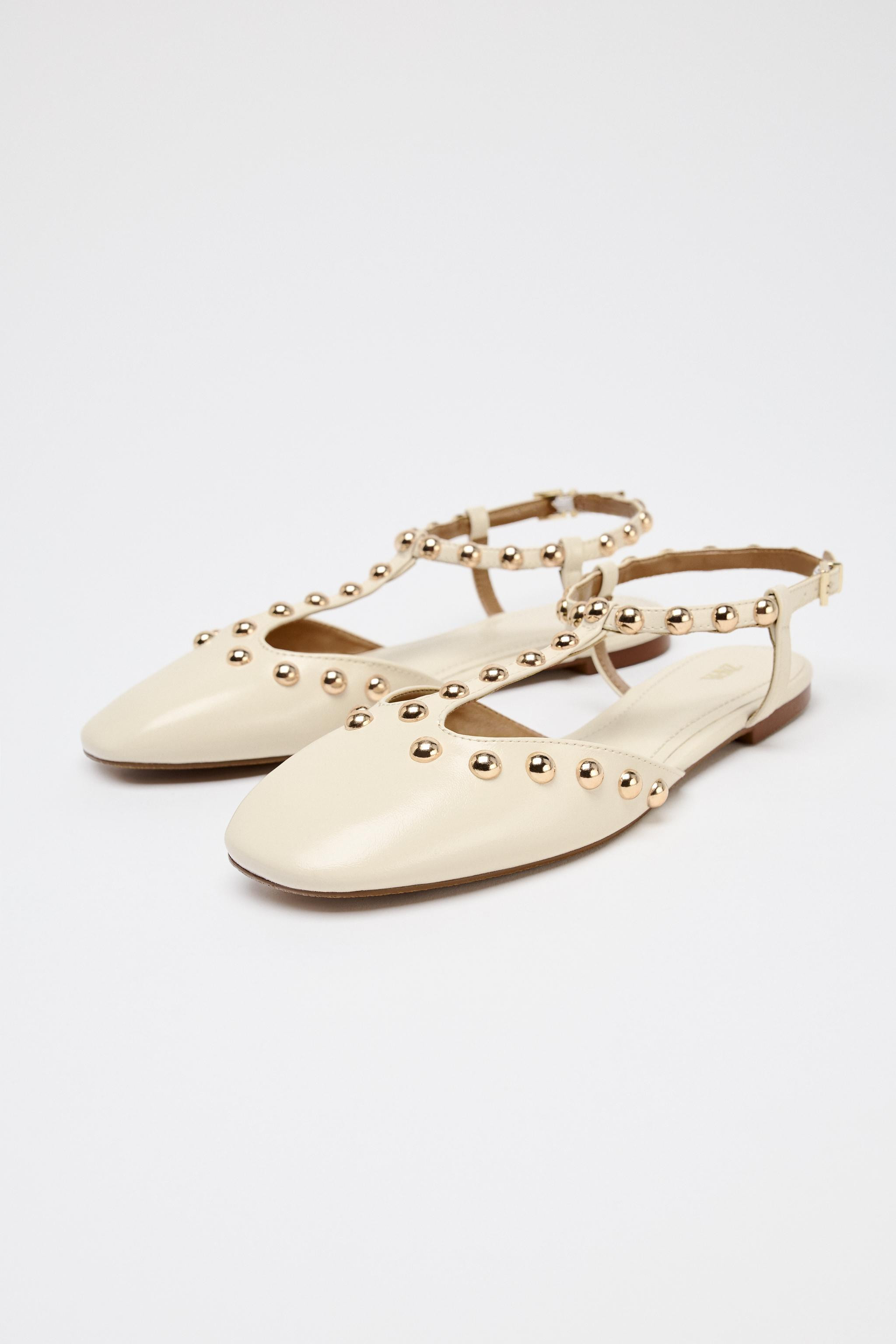 LOW HEELED STUDDED SHOES | Zara US