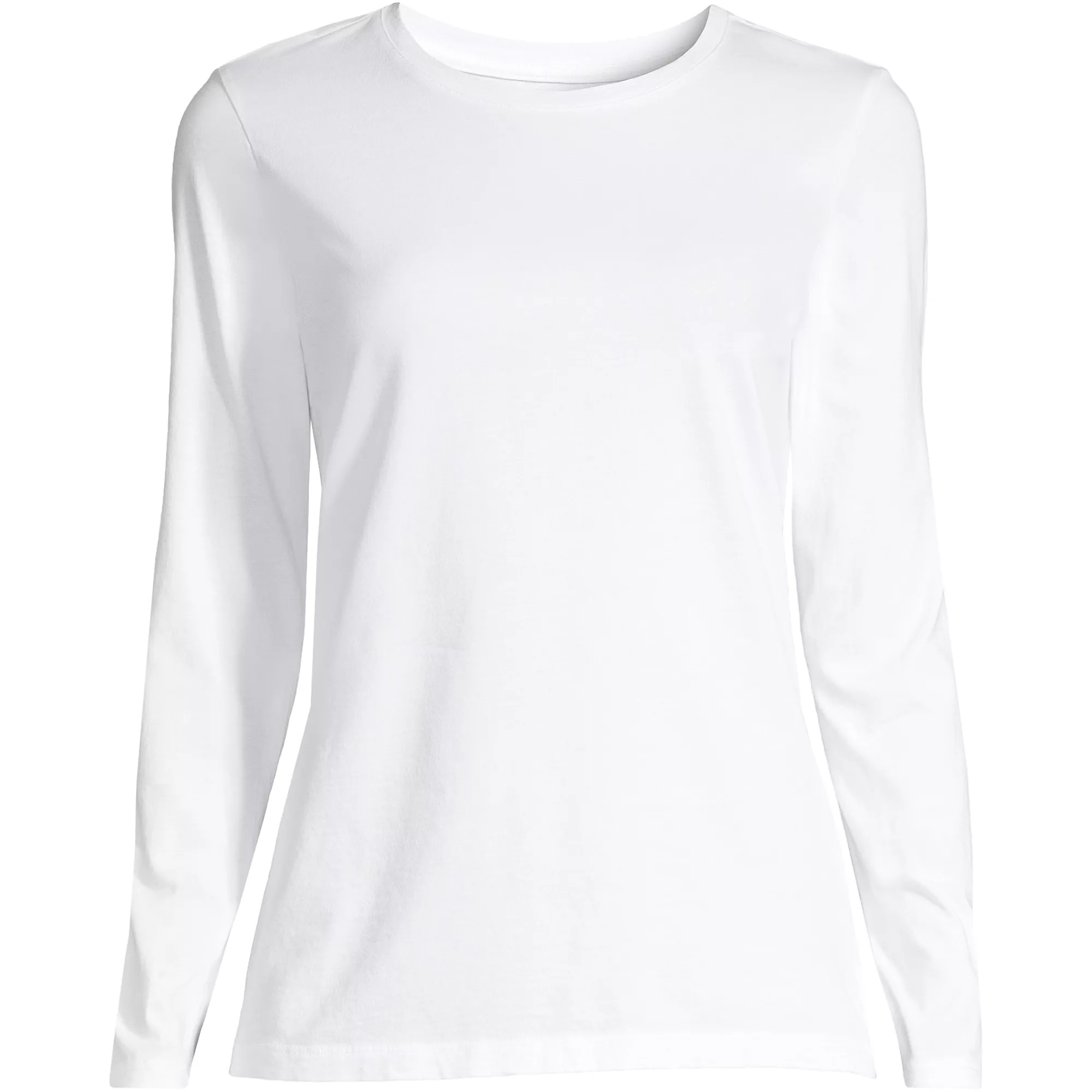 Supima Cotton Long Sleeve Crewneck T-Shirt | Lands' End (US)