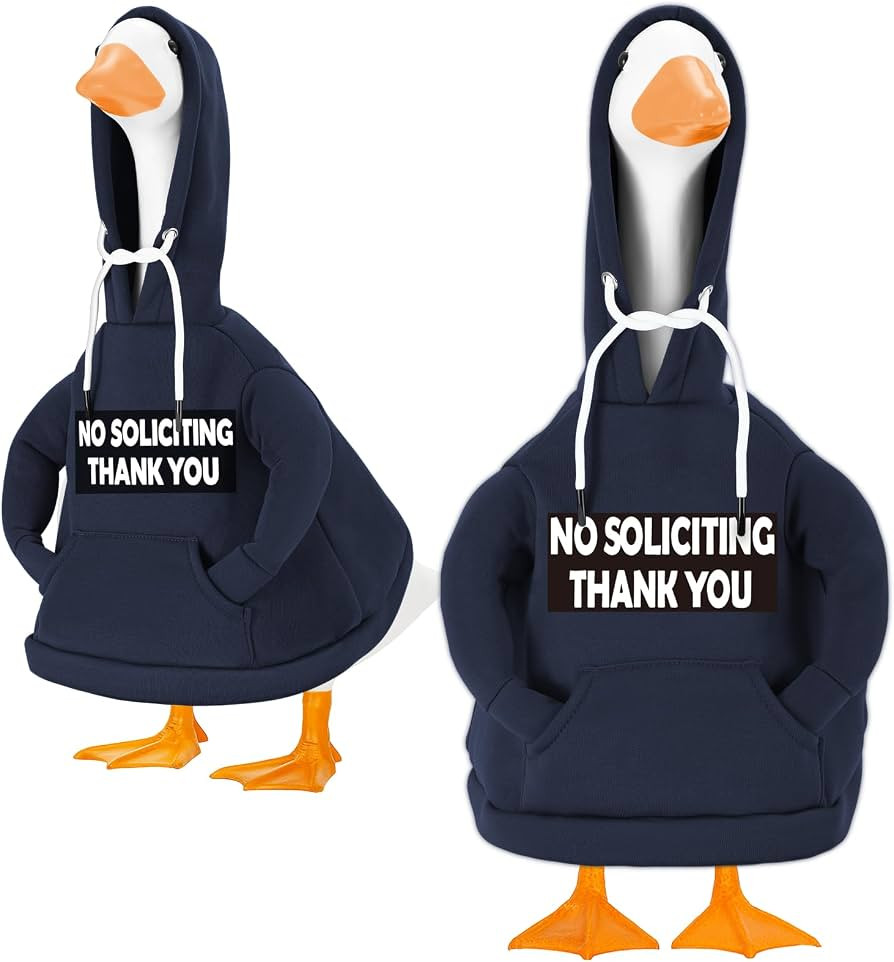 Porch Goose Hoodie Outfits for 23 Inch Porch Goose & Duck Statues-No Soliciting Goose for Front P... | Amazon (US)
