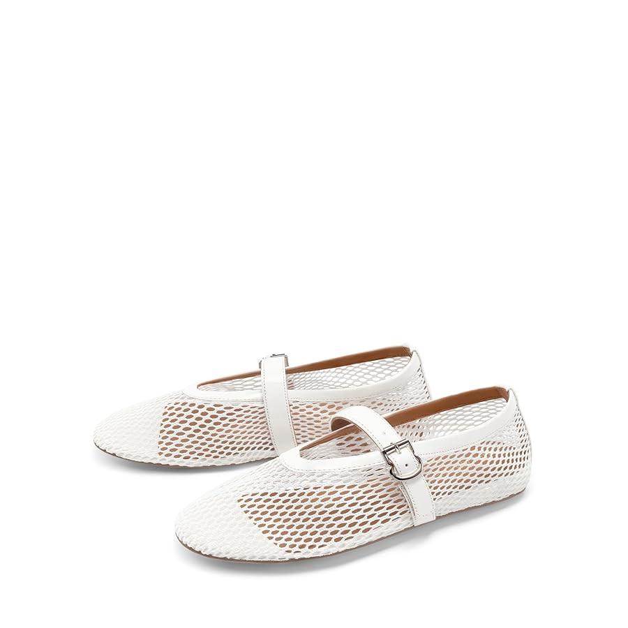 DREAM PAIRS Women's Mesh Ballet Flats Dressy Round Toe Comfortable Mary Jane Flat Shoes with Buck... | Amazon (US)