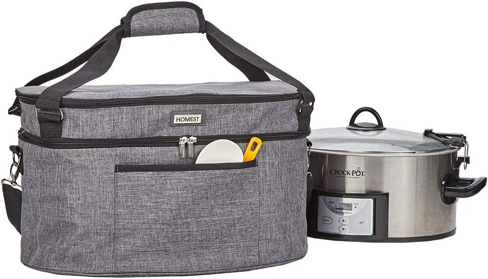 HOMEST Slow Cooker Bag for Crock-Pot 6-8 Quart, Insulated Travel Carrier with Easy to Clean Linin... | Amazon (US)
