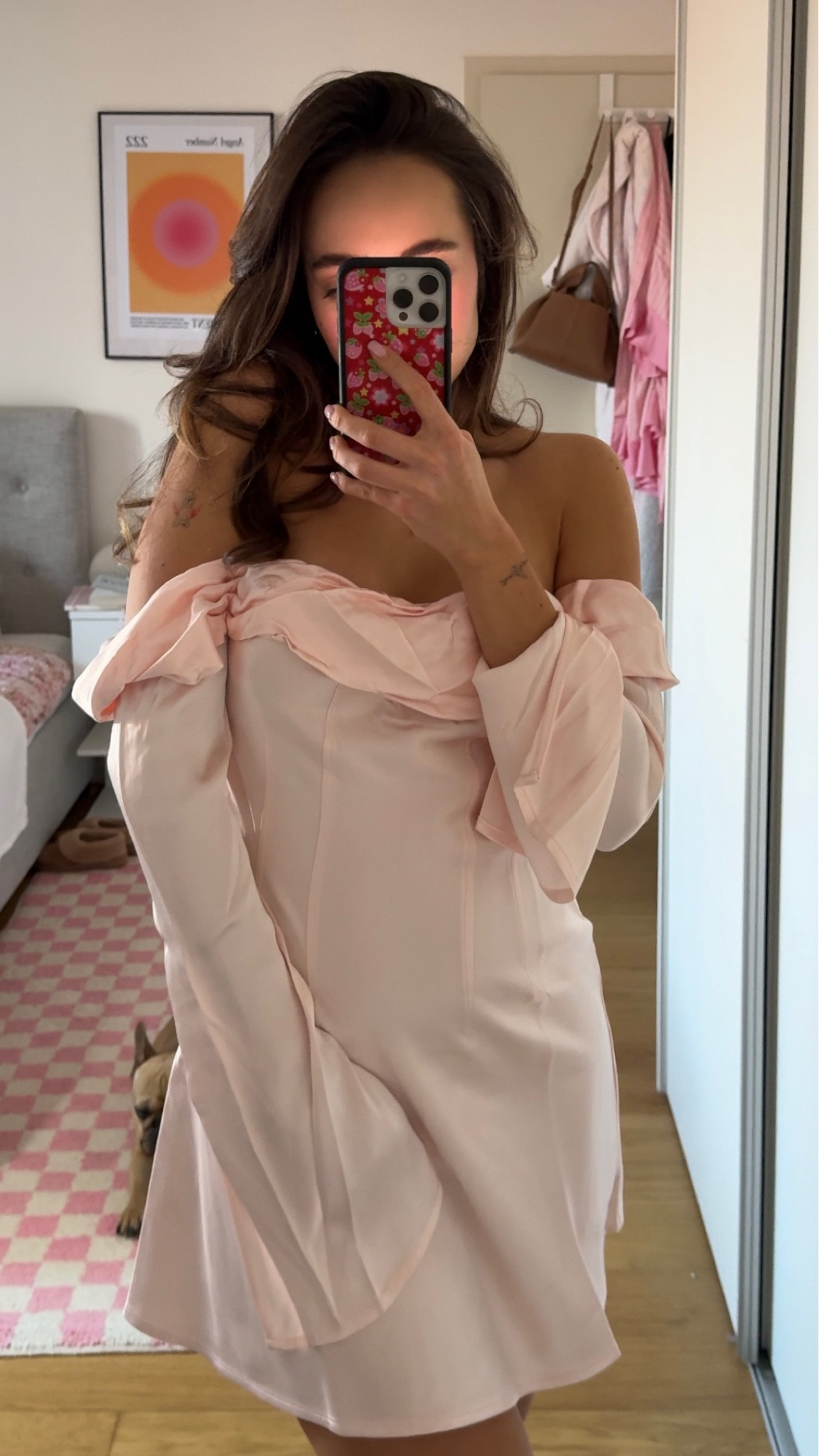 meshki satin mini dress