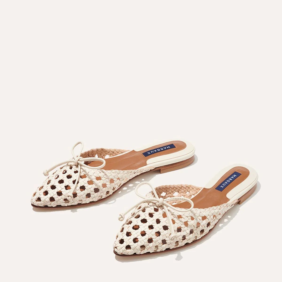 The Woven Ballet Mule - White | Margaux