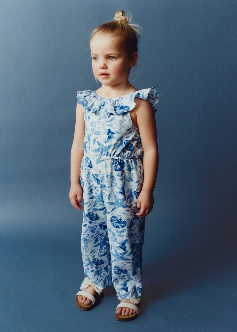 Frills printed jumpsuit -  Teenage girl | Mango Teen USA | MANGO (US)