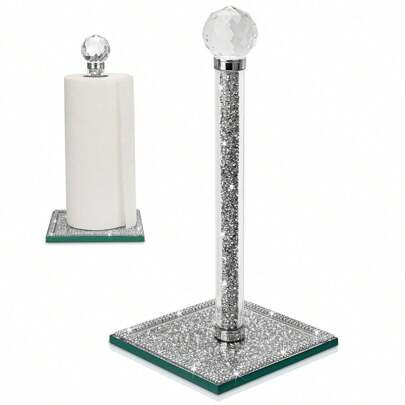 Crystal Paper Towel Holder Countertop Bling Silver Paper Towel Holder Stand | SHEIN