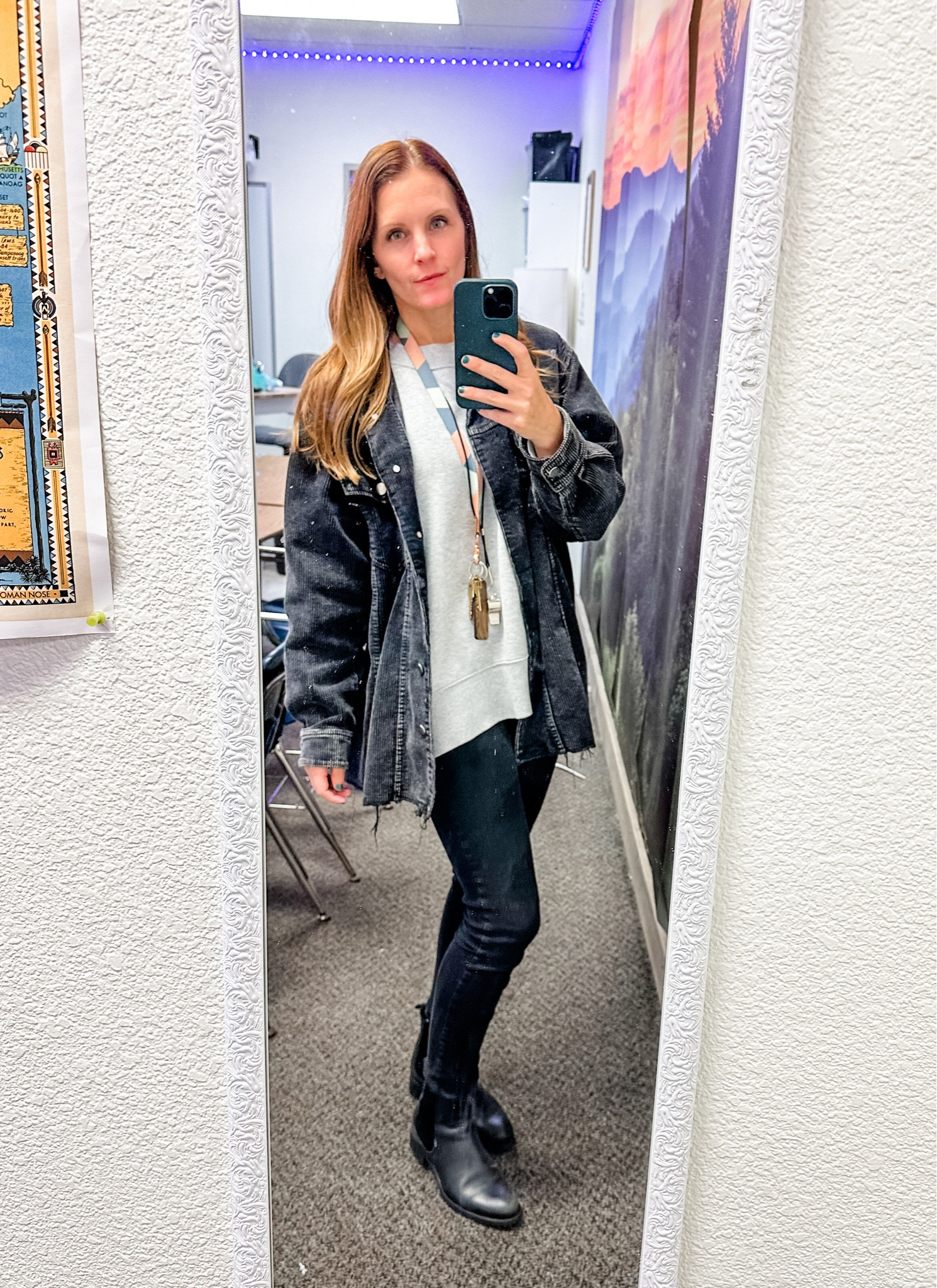 Teaching with a touch of trend.

Black corduroy jacket: small
Madewell Jeans: 27
Black Boots: Waterproof! 

Fall Outfits
Teacher Outfits
Fall Boots

#LTKCyberWeek #LTKworkwear #LTKfindsunder50