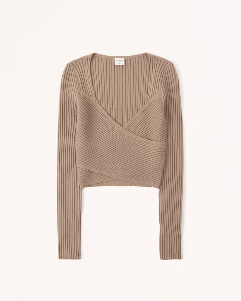 Women's LuxeLoft Wrap Sweater Top | Women's Tops | Abercrombie.com | Abercrombie & Fitch (US)