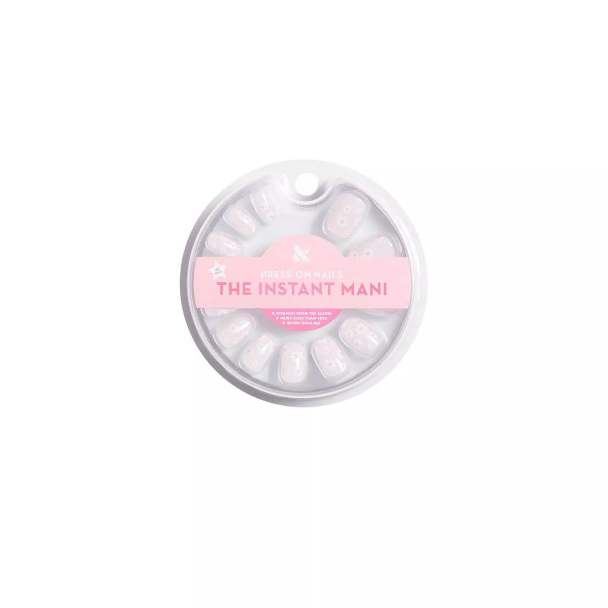 Olive & June Press-On Fake Nails - Extra Short Round Flower Shower - 42ct | Target
