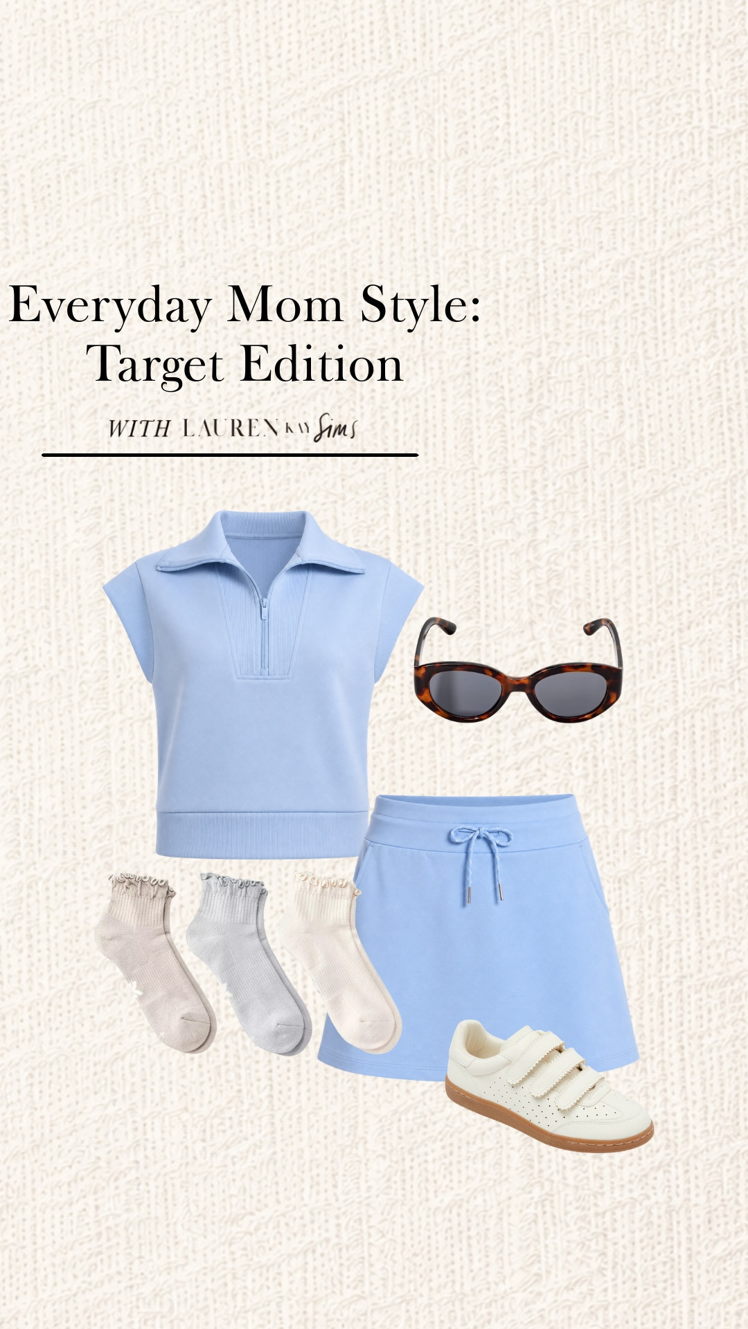 Easy, everyday style for moms 💙 This blue set, comfy sneakers, and tort sunnies make getting dressed feel effortless! 

 #LTKootd #LTKmomlife #LTKActive