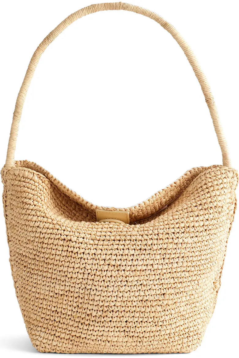 The Signature Woven Raffia Shoulder Bag (Women) | Nordstrom | Nordstrom
