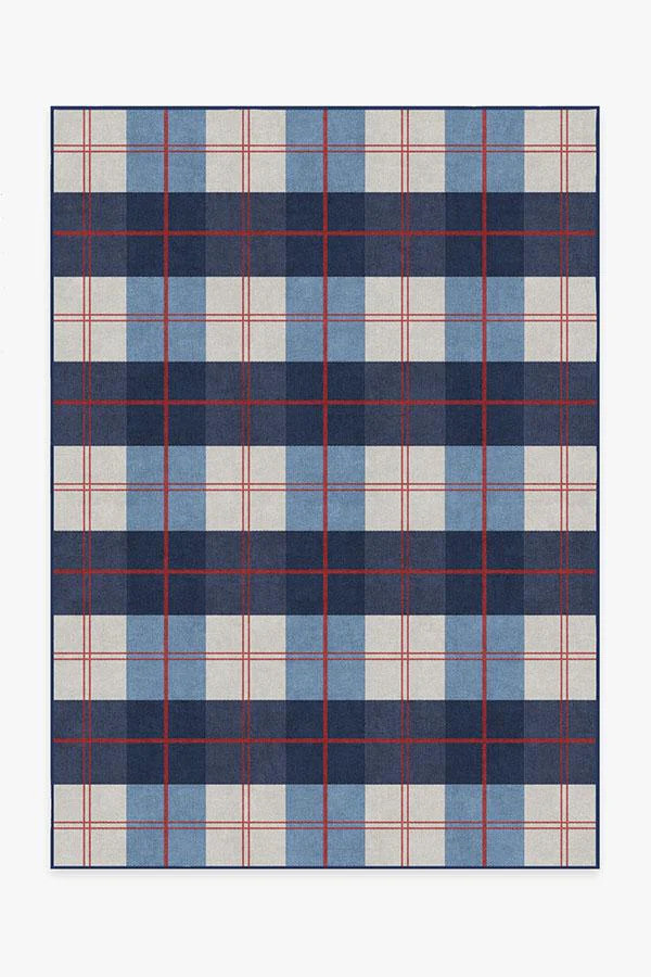 Buffalo Plaid Red & Blue Rug | Ruggable