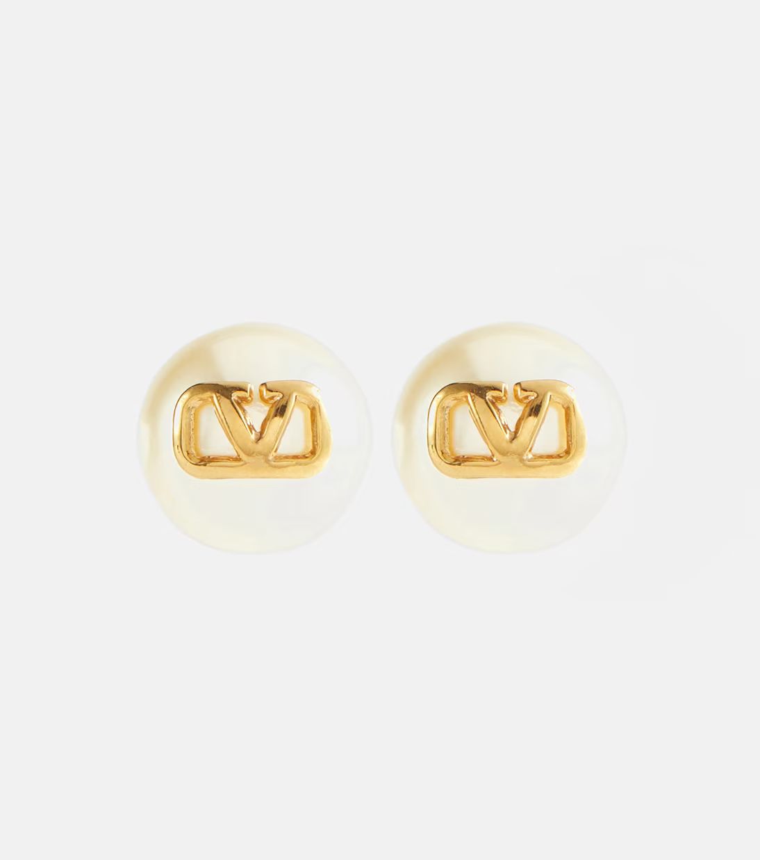 VLogo faux pearl stud earrings | Mytheresa (UK)
