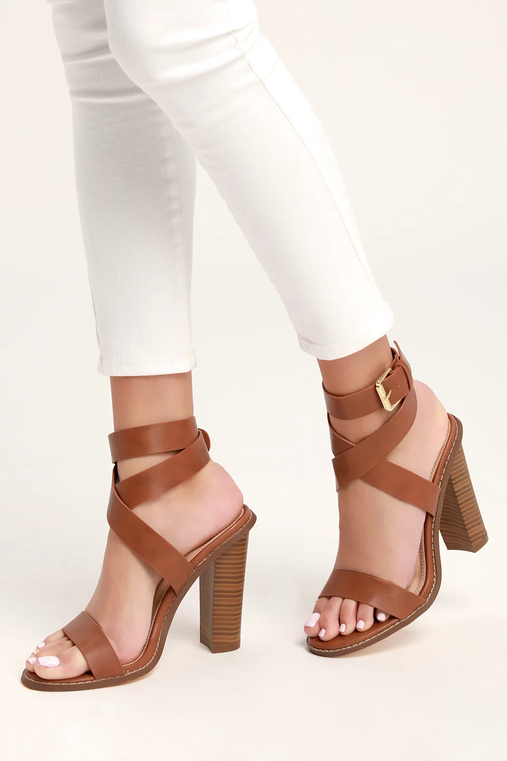 Shelbie Tan Ankle Strap Heels | Lulus (US)