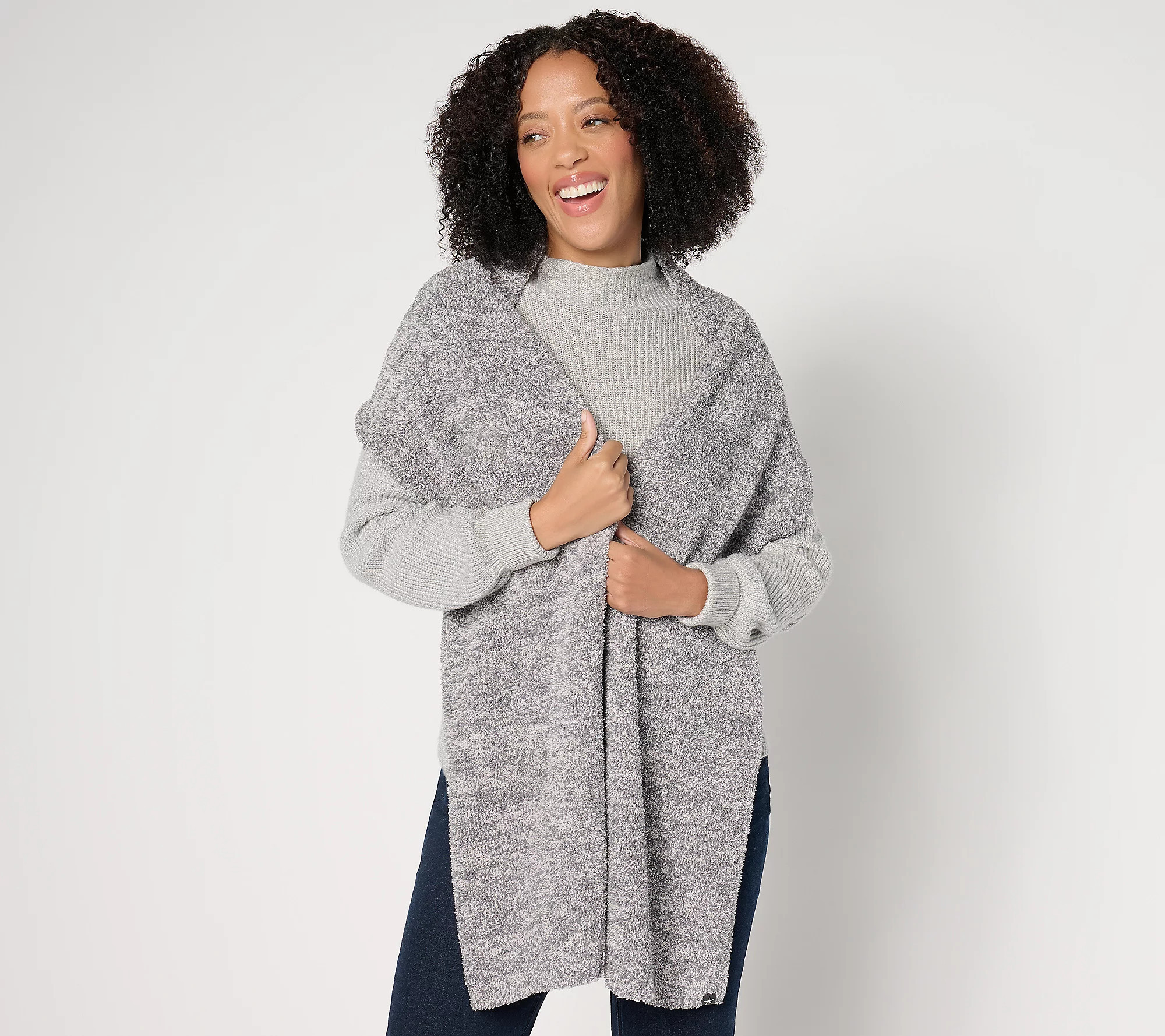 Barefoot Dreams CozyChic Heathered Scarf | QVC