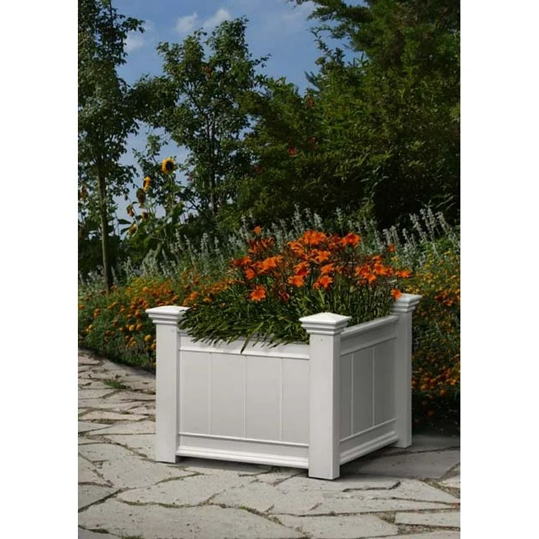 Barcelona Vinyl Planter Box, White | Walmart (US)