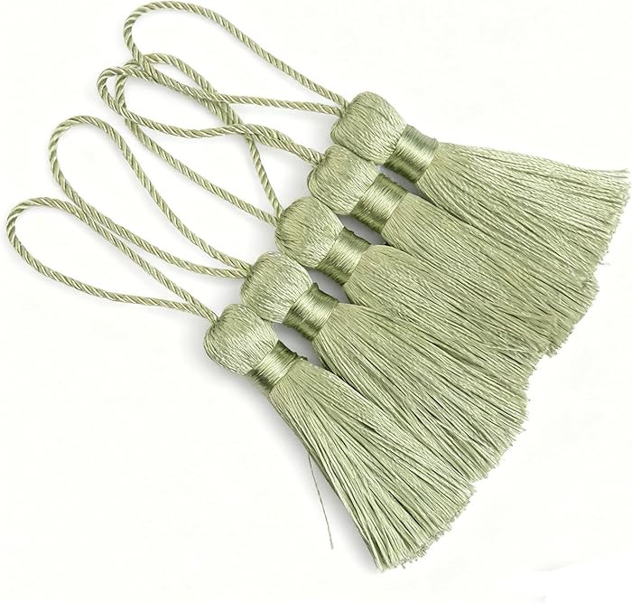Makhry 20pcs 4.3 Inch Handmade Silky Floss Mini Tiny Craft Tassels with 2-Inch Cord Loop and Smal... | Amazon (US)