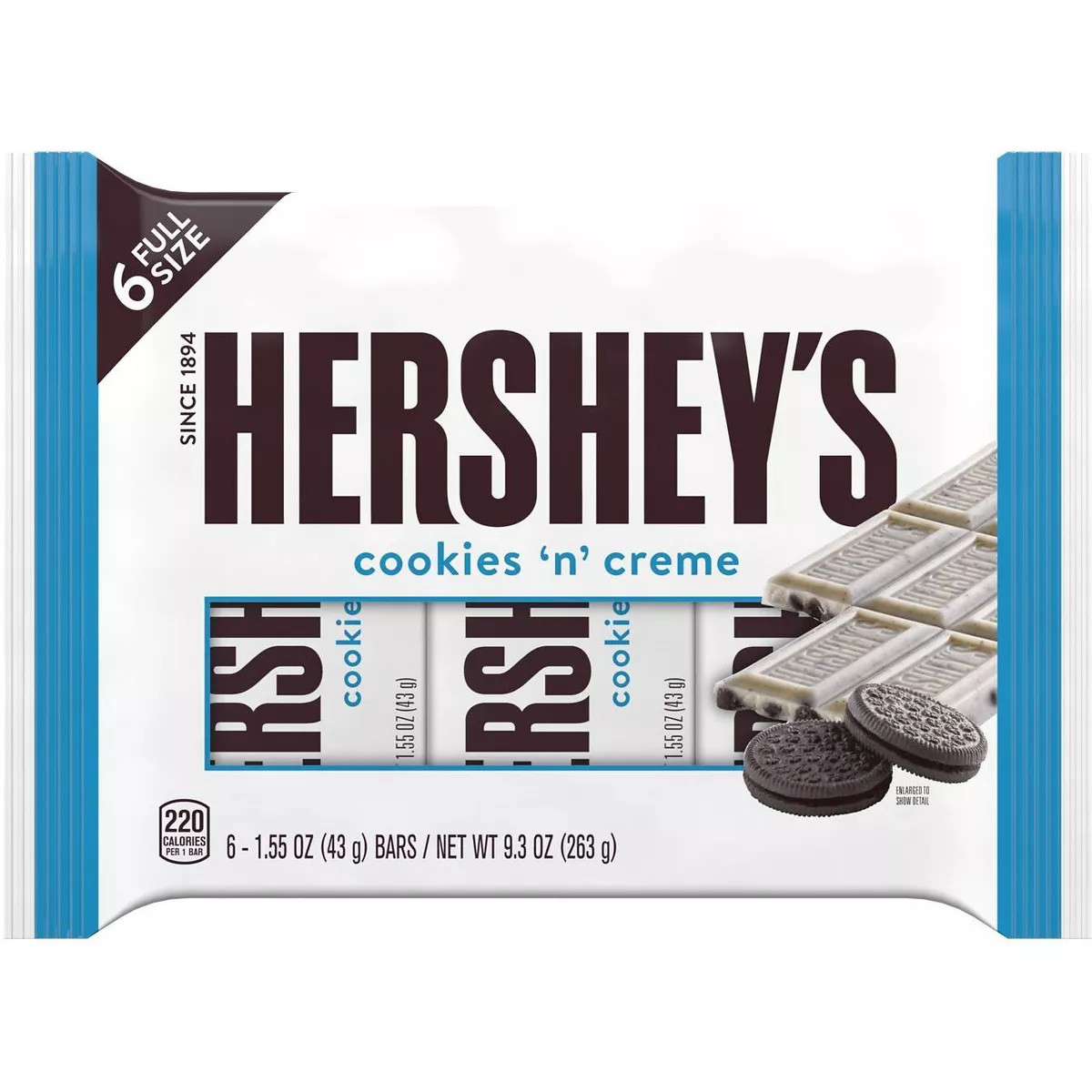 Hershey's Cookies 'n Creme Full Size Candy Bars - 6ct | Target
