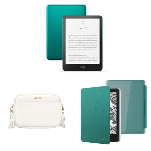 Amazon Kindle Paperwhite Bundle: Includes, Amazon Kindle Paperwhite Signature Edition 32GB | Metallic Jade, Sling Bag | Dune, Clear Back Case | Jade | Amazon (US)