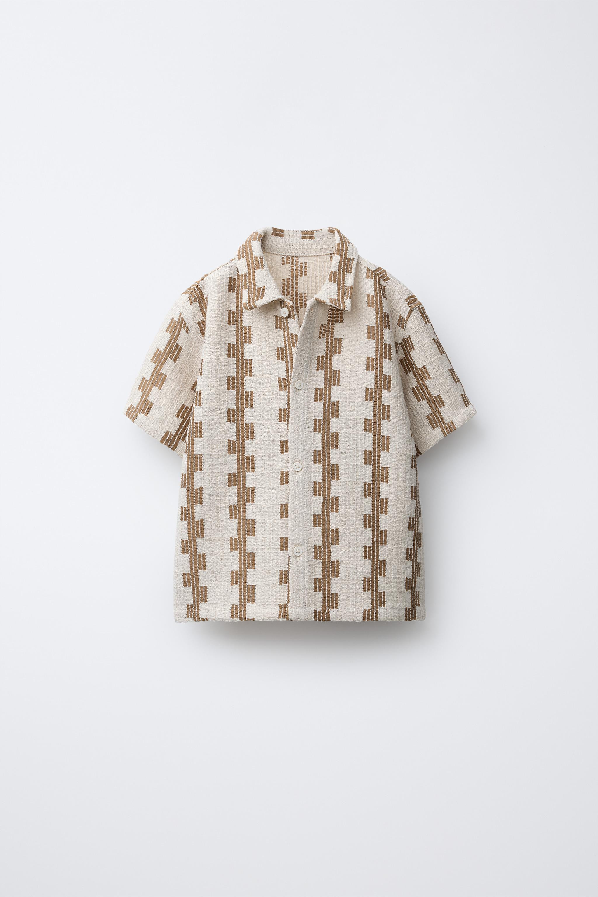 TEXTURED PRINT SHIRT | Zara US