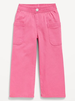 High-Waisted Baggy Wide-Leg Pull-On Pants for Toddler Girls | Old Navy (US)