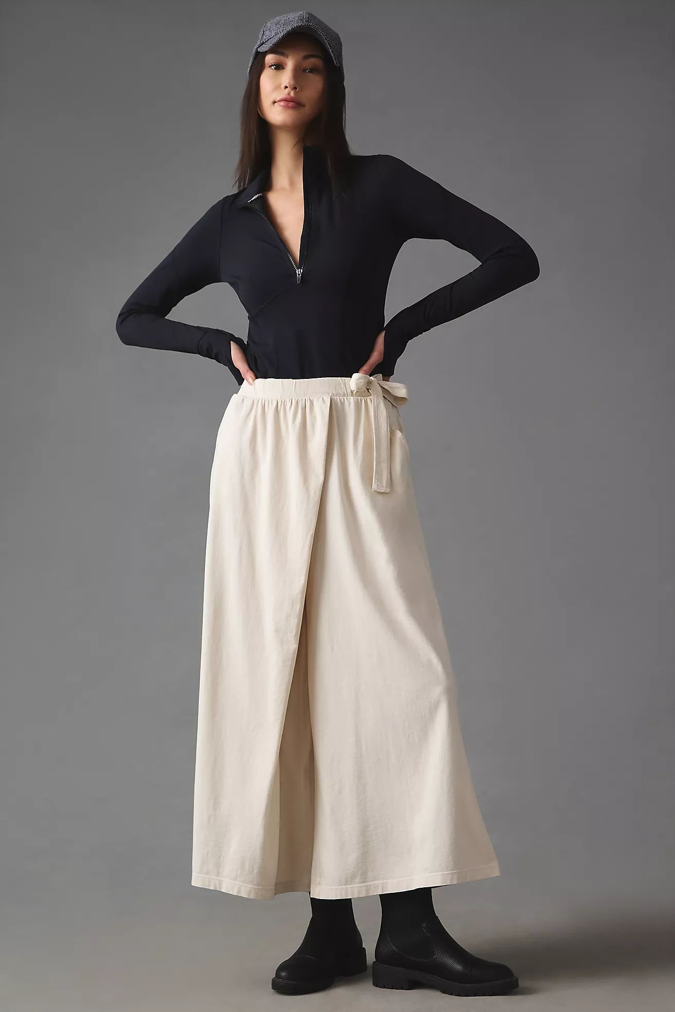 Daily Practice by Anthropologie Wide-Leg Wrap Pants | Anthropologie (US)