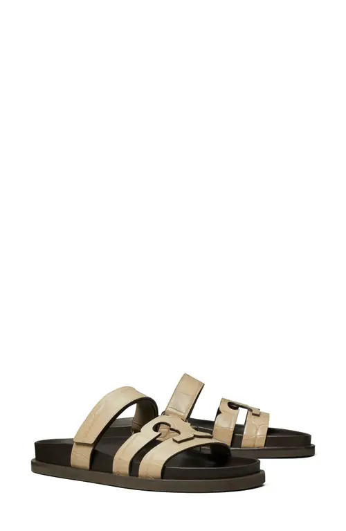 Tory Burch Ines Sport Slide Sandal in Stormy Gray /Cocoa at Nordstrom, Size 8.5 | Nordstrom