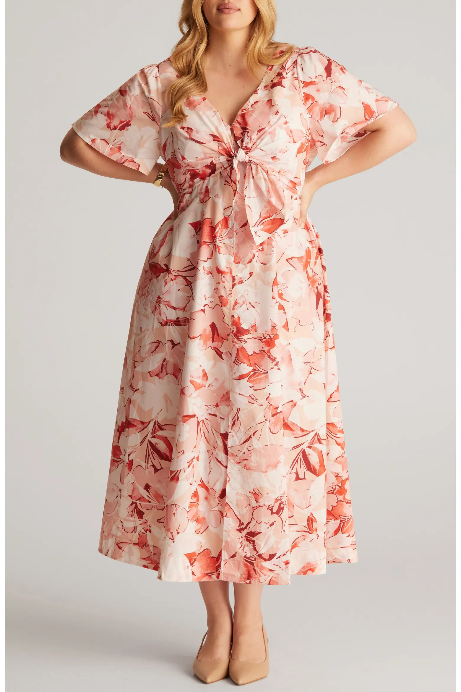 Nadja Floral Cotton Midi Dress (Women) | Nordstrom | Nordstrom