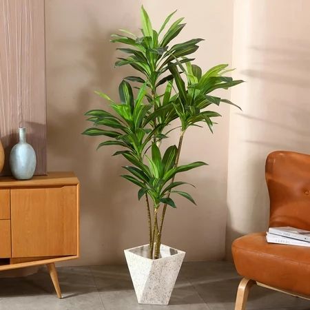Reliable from QYArtificial Dracaena Tree 5FT Tall Fake Plants Artificial Dracaena Plants for Indoor  | Walmart (US)