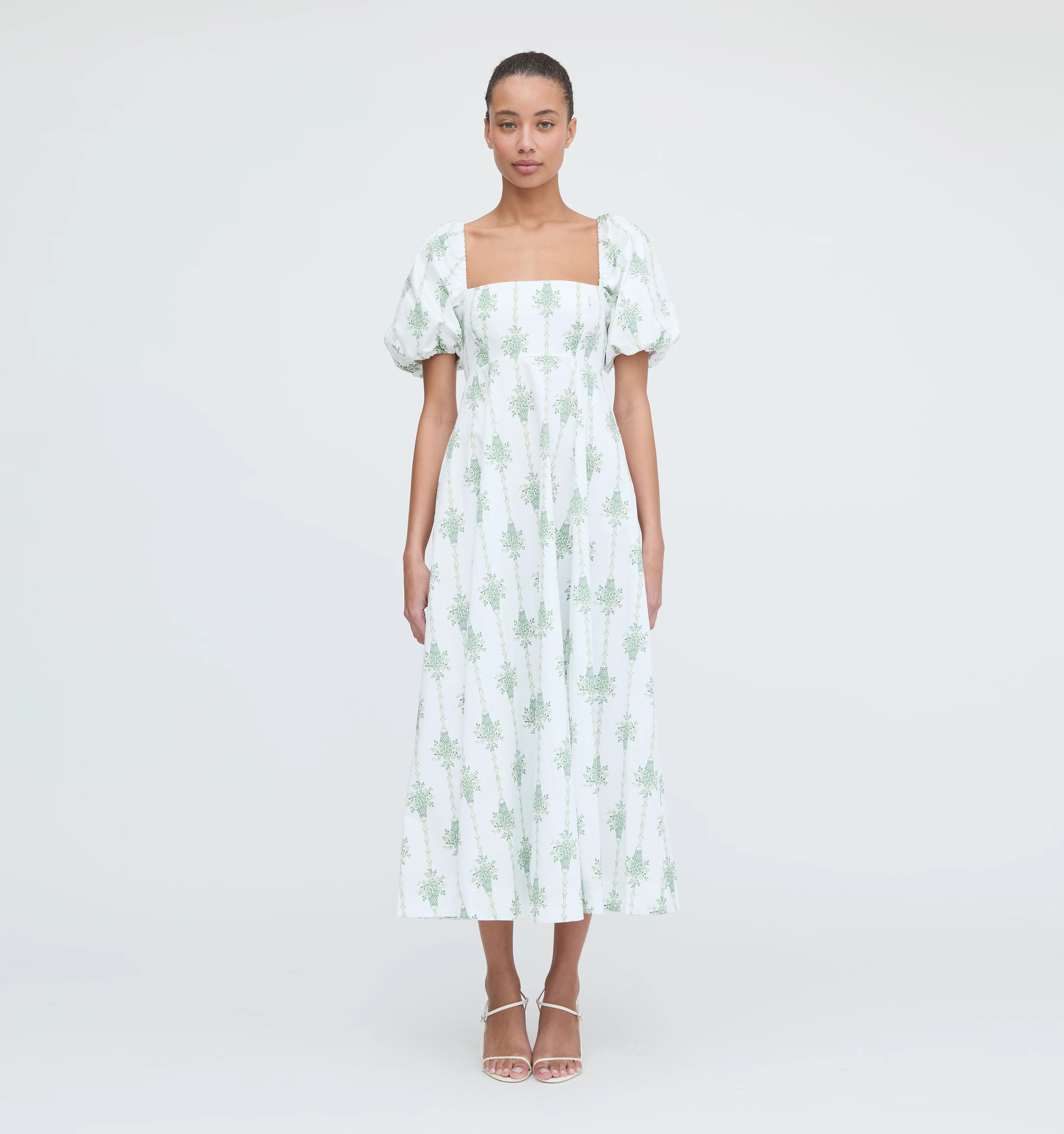 The Matilda Dress - Apple Green Basket Stripe | Hill House Home US