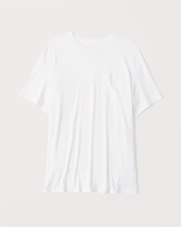 Oversized Cotton Sleep Tee | Abercrombie & Fitch (US)