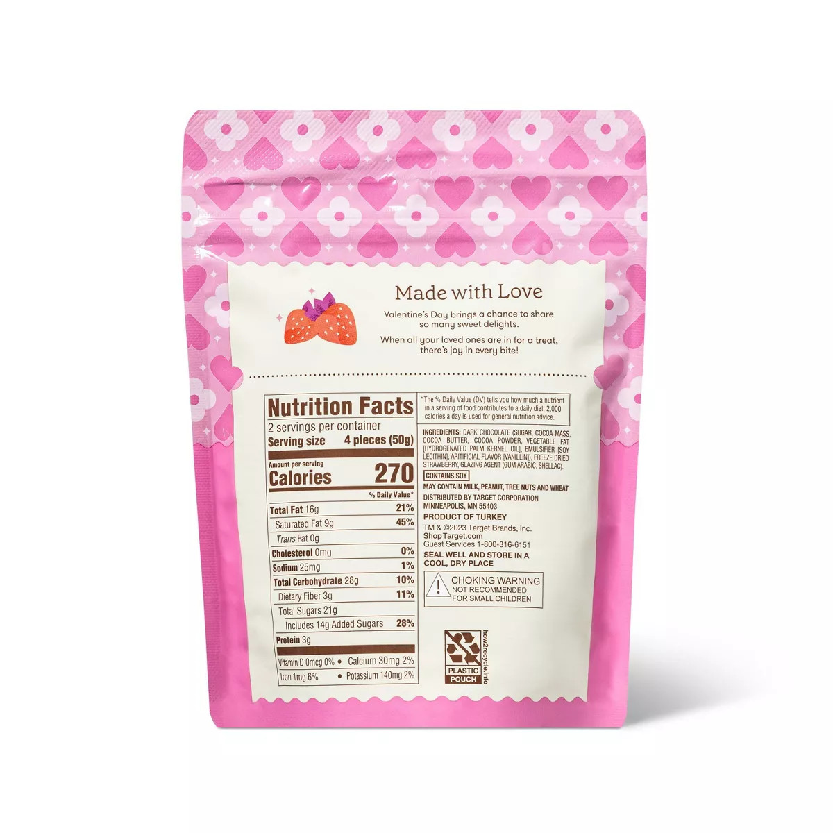 Valentine's Chocolate Coated Freeze Dried Strawberries - 3.5oz - Favorite Day™ | Target