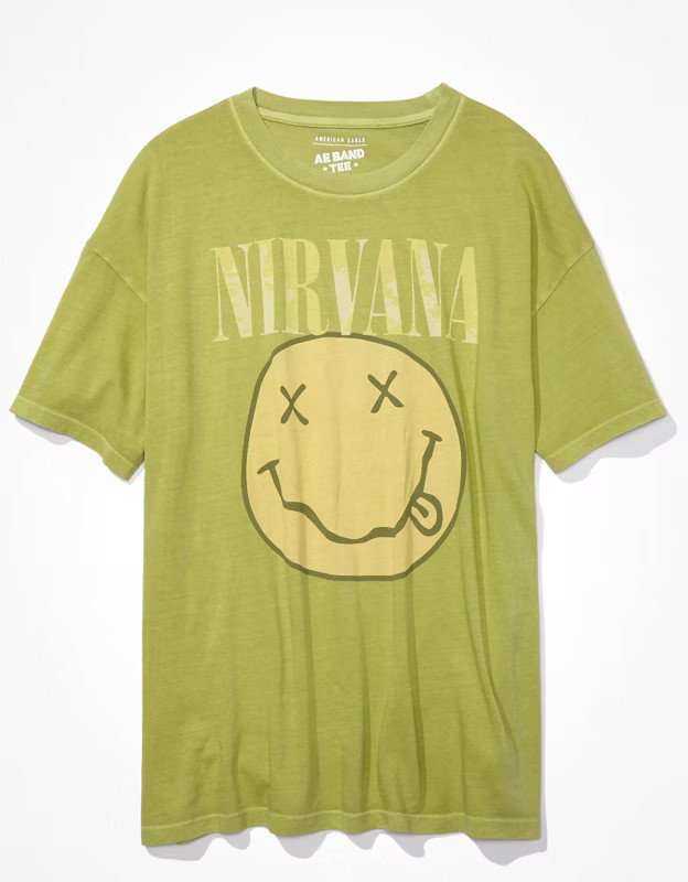 AE Oversized Nirvana Graphic Tee | American Eagle Outfitters (US & CA)