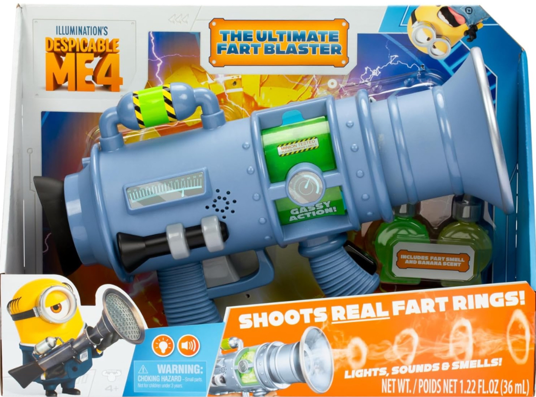 17% off 🎉

Minions Despicable Me 4 - The Ultimate Fart Blaster | Blasts Out Real Fart Rings of Fog | Plays 15 Different Fart Sounds | Lights Up and Emits Smells | It Includes 2 Different Scented Fart Formulas

#LTKSaleAlert #LTKGiftGuide #LTKKids