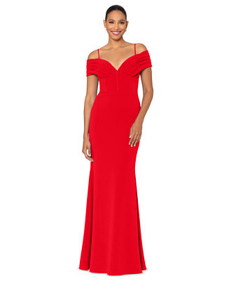Betsy & Adam Women's Corset Off-The-Shoulder Gown - Macy's | Macy's