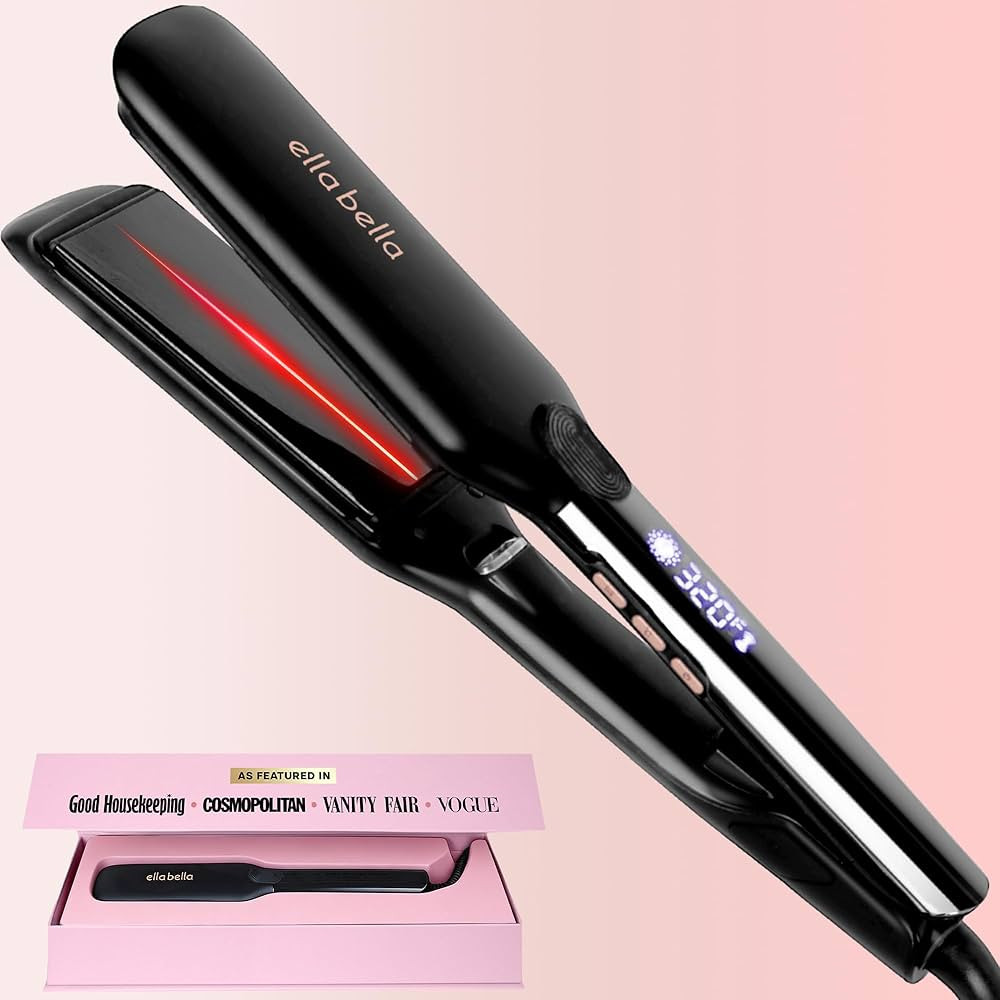 ELLA BELLA® Titanium Flat Iron Hair Straightener (with Infrared) • Professional Straightening ... | Amazon (US)