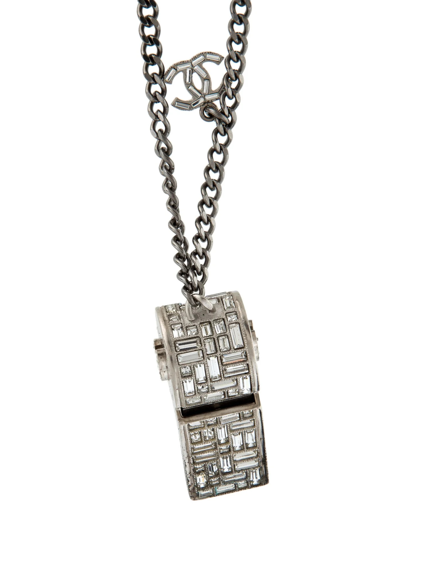 Chanel Strass CC Whistle Pendant Necklace - Pendant Necklace, Necklaces - CHA1240302 | The RealRe... | The RealReal