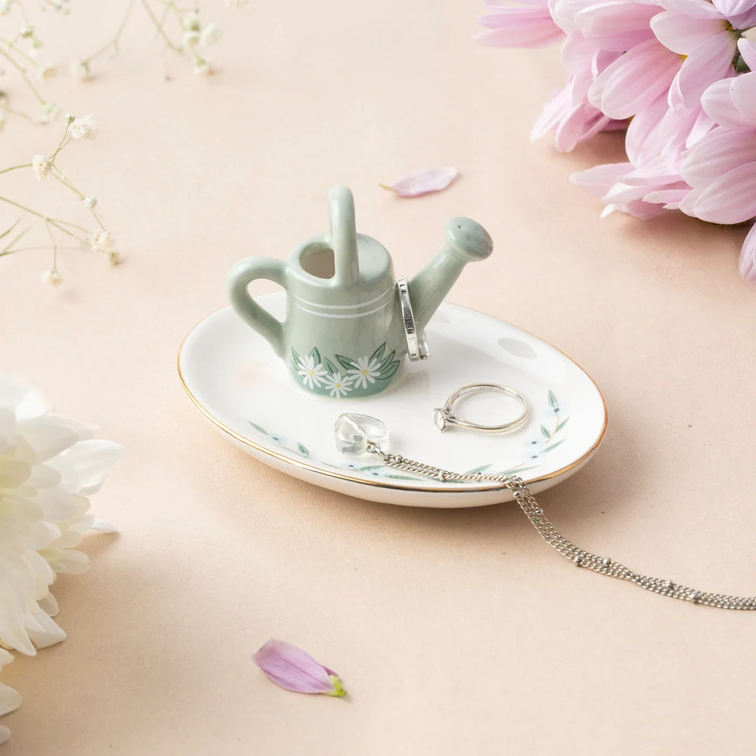 The Flower Market Watering Can Ring Holder Dish in Gift Box - Etsy Canada | Etsy (US)