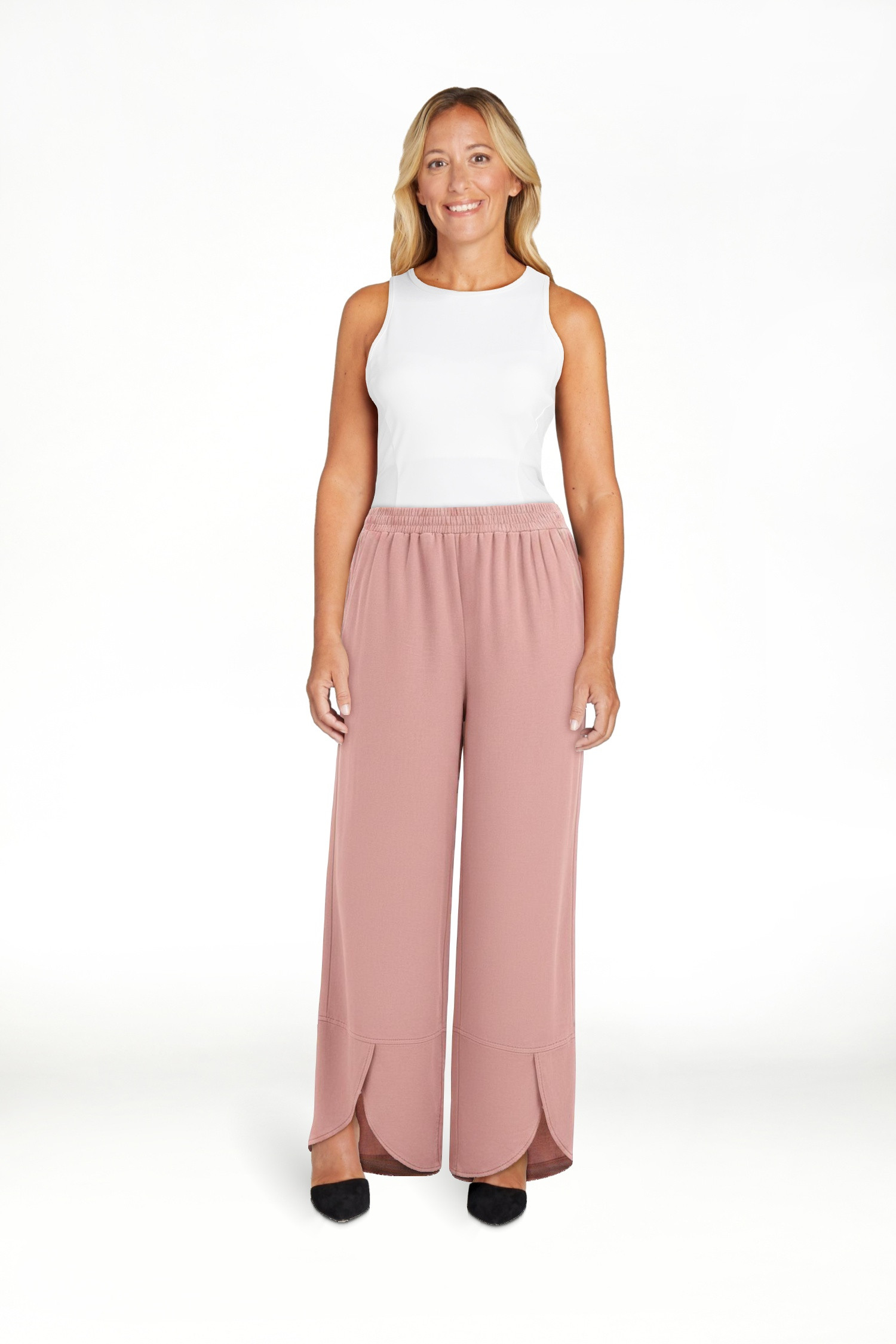 Fantaslook Capri Pants for Women Wide Leg Sweatpants Harem Palazzo Baggy Pants with Pockets | Walmart (US)