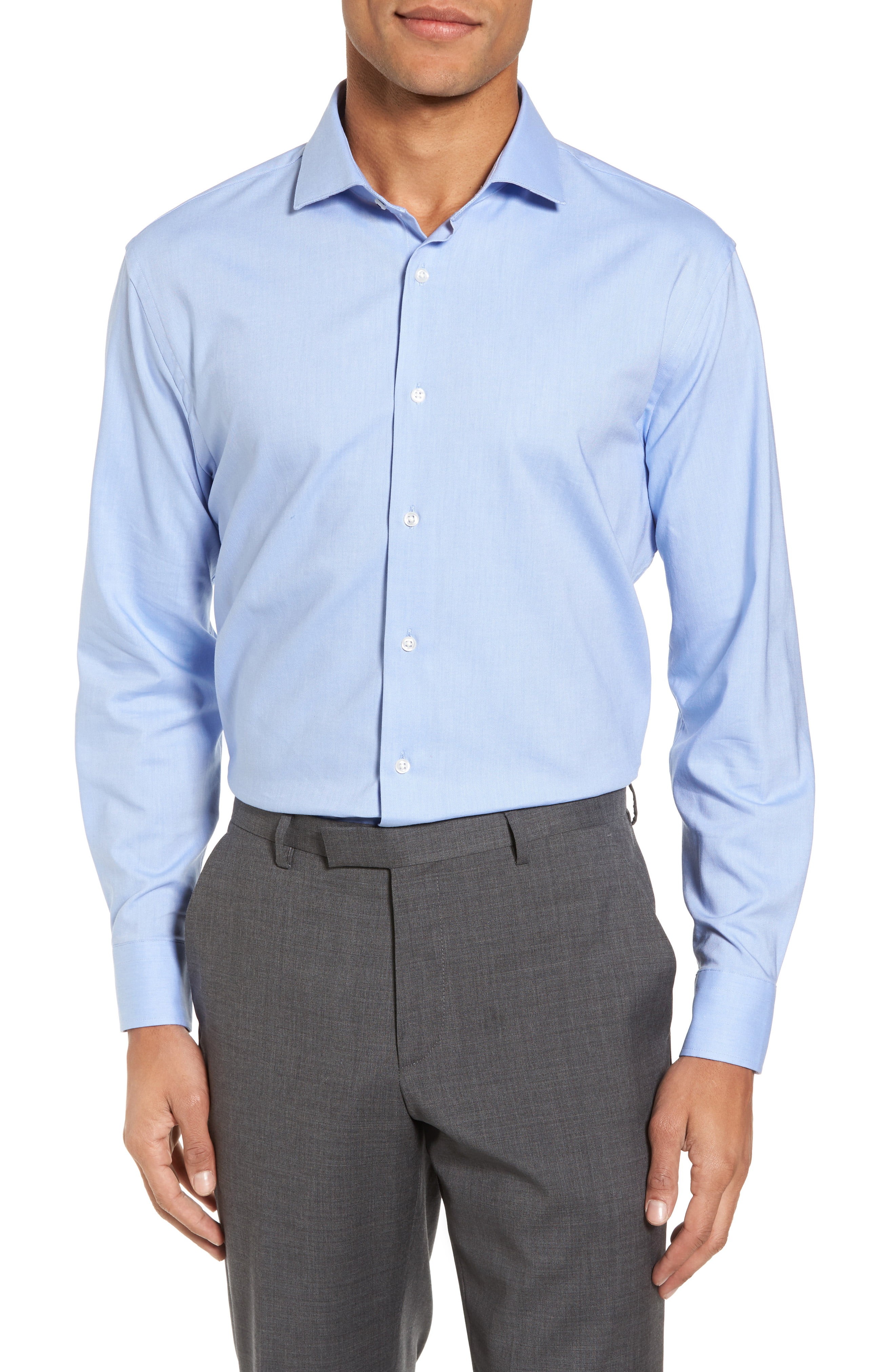 Tech-Smart Trim Fit Stretch Solid Dress Shirt | Nordstrom