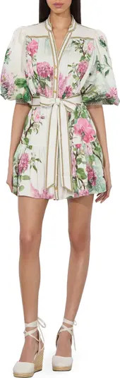 Alice + Olivia Cora Voluminous Tiered Mini Shirtdress | Nordstrom | Nordstrom