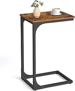 VASAGLE C-Shaped End Table, Small Side Table for Couch, Sofa Table with Metal Frame for Living Ro... | Amazon (US)
